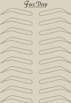 Practice skin mat - Brows {With brows printed}
